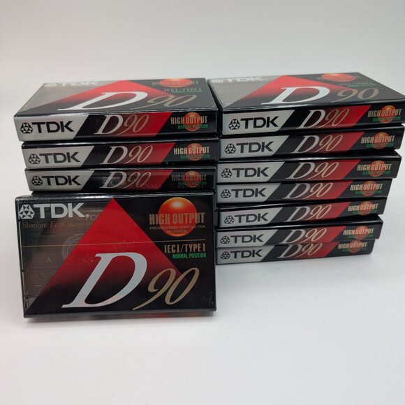 Lot Of 15 TDK D60 High Output IEC I/Type I Cassette Tapes Audio - NEW & SEALED - Picture 2 of 3